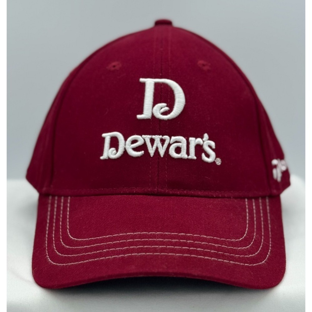 Taylor Made Dewar's Red Strap Back Hat / Cap - 100% Cotton - OSFA - NEW